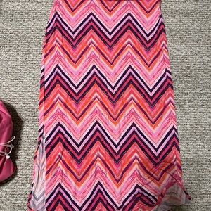 Chevron Pattern Maxi Skirt
